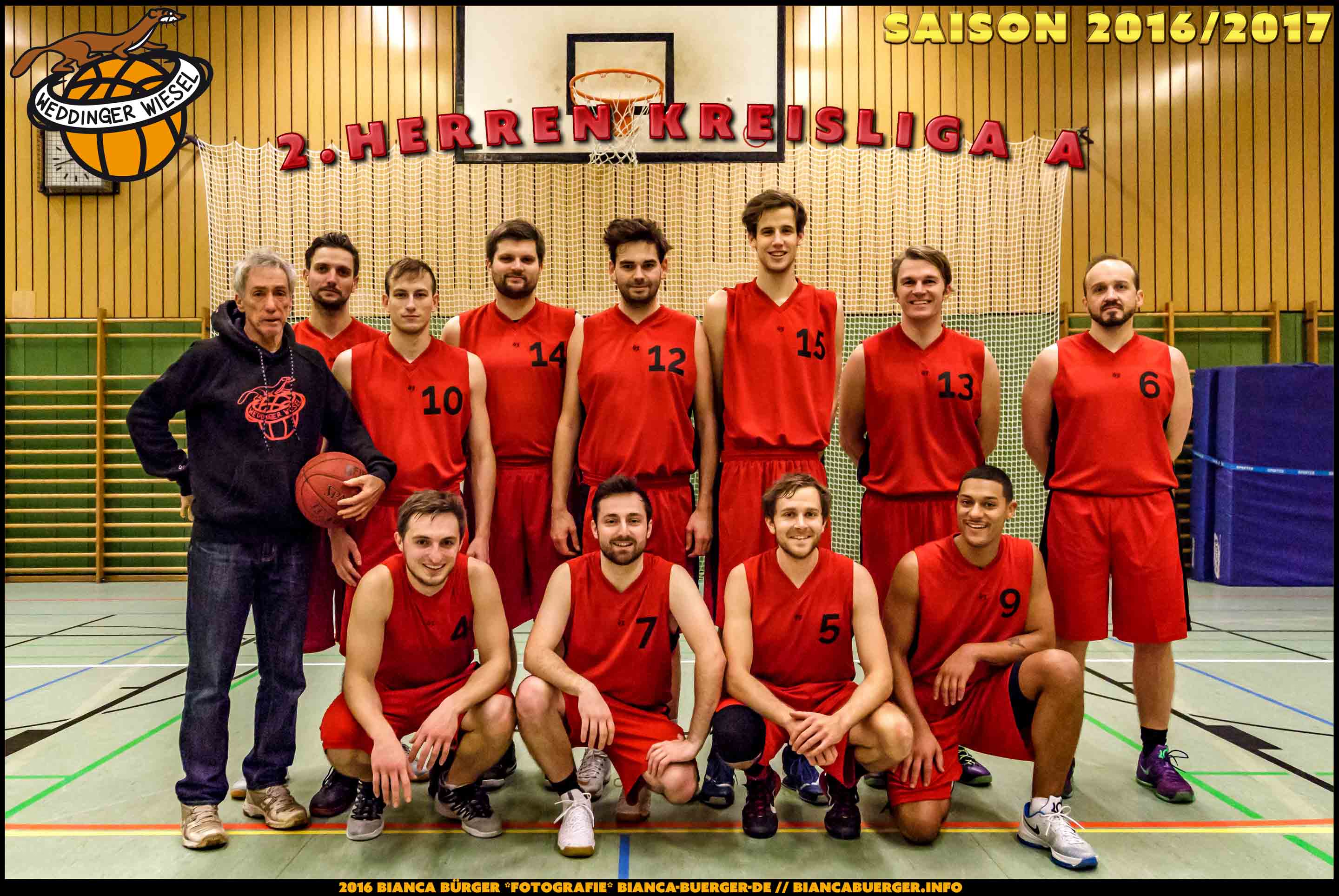 Team 2. Herren Weddinger Wiesel - Saison 2016/2017