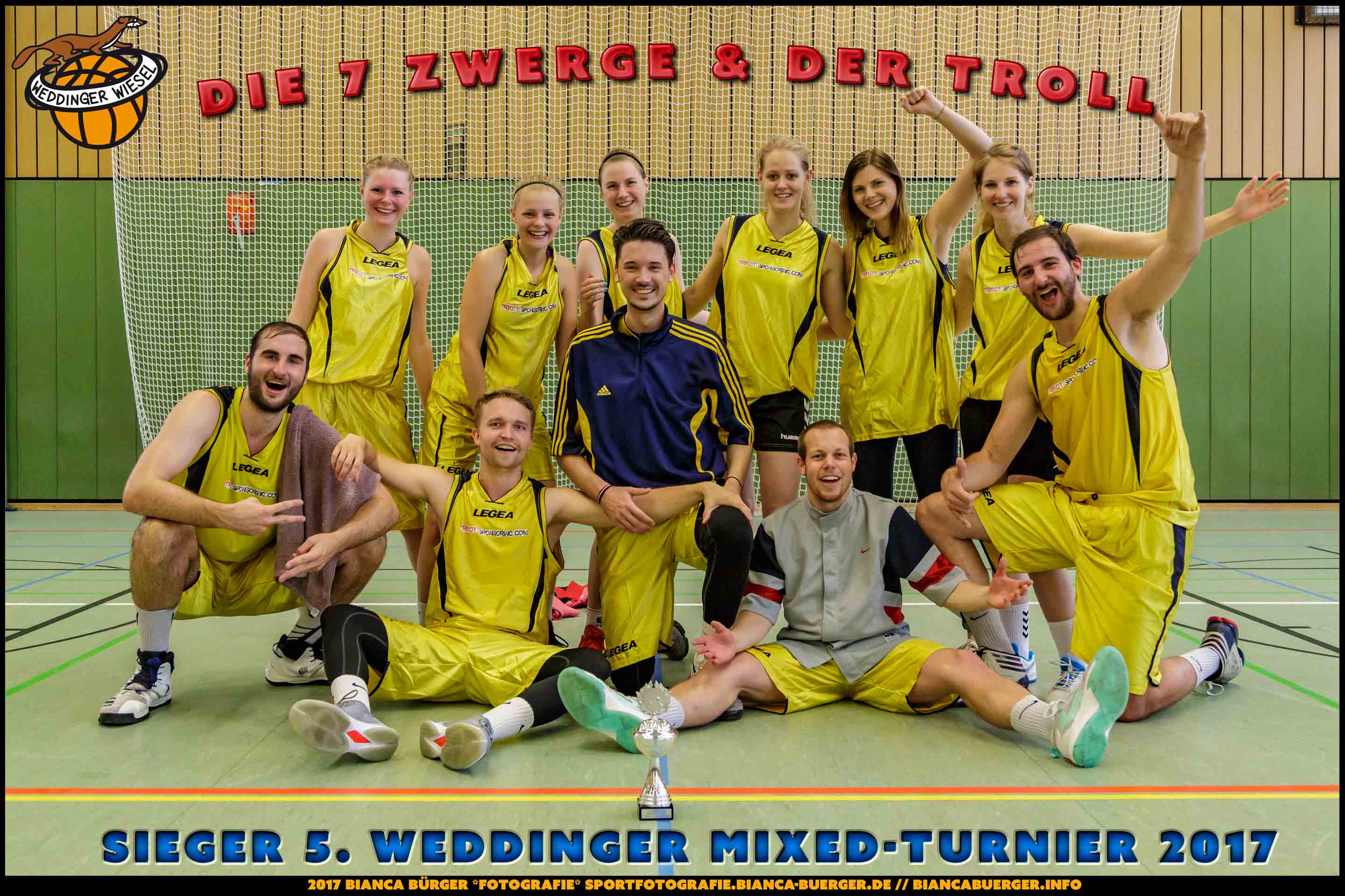 Siegerteam Die 7 Zwerge und der Troll - 5. Mixed-Turnier der Weddinger Wiesel